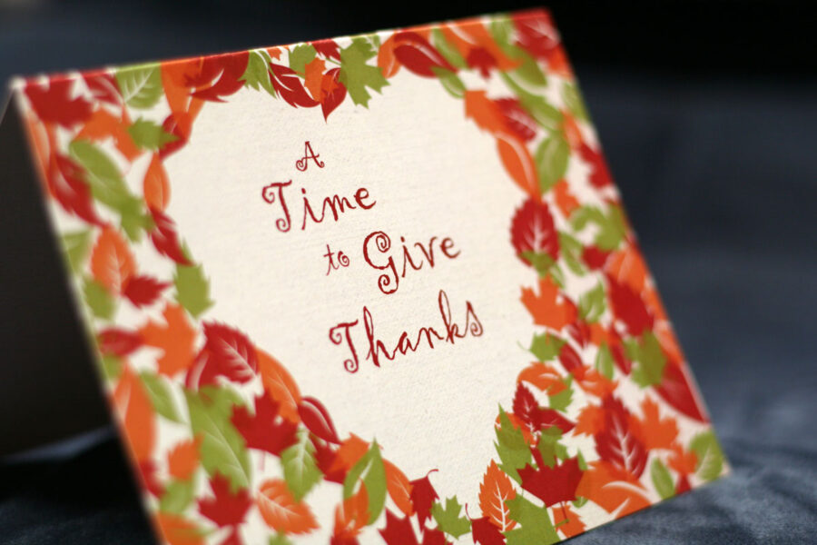 A Time to Give Thanks Card